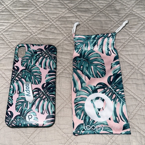 Loopy IPhone Xs Max phone case like new pink monstera 6.5" screen - original - Picture 2 of 6